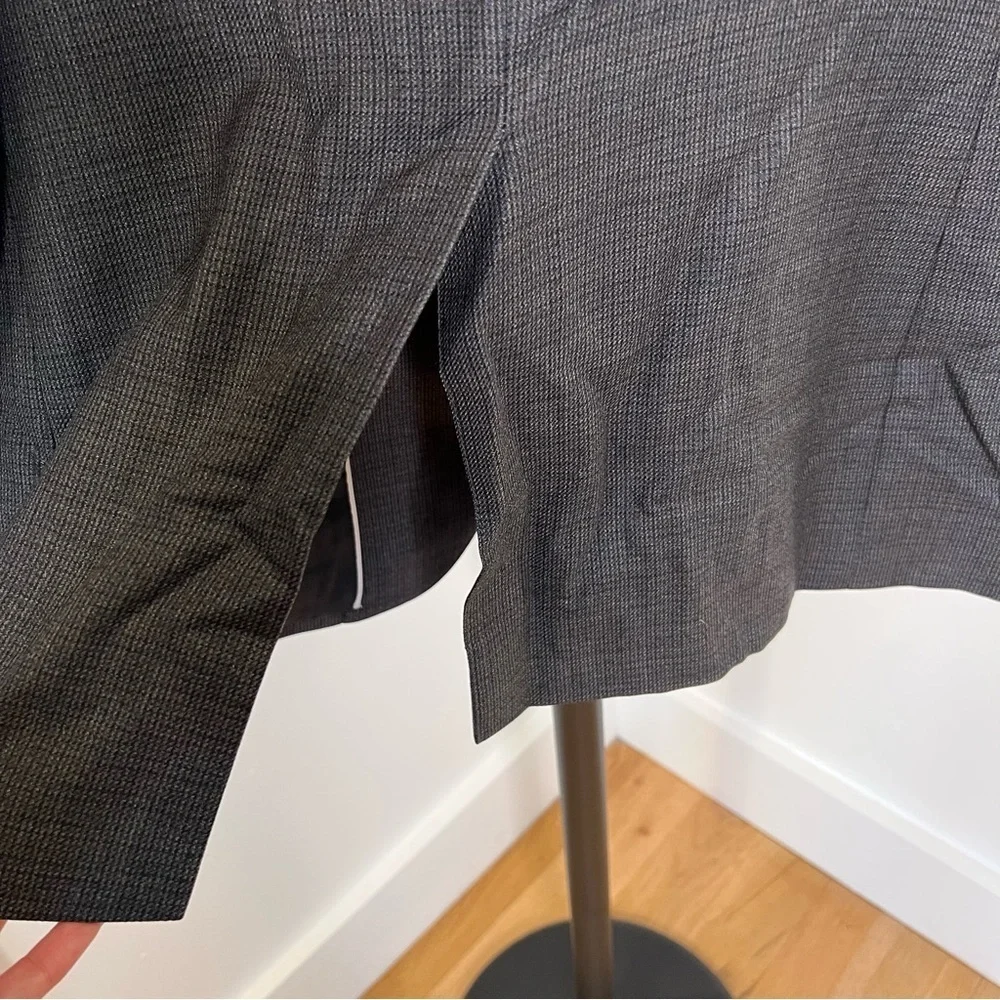 Joseph & Feiss Gold Men’s 38L Gray Wool Herringbone Blazer Suit Jacket